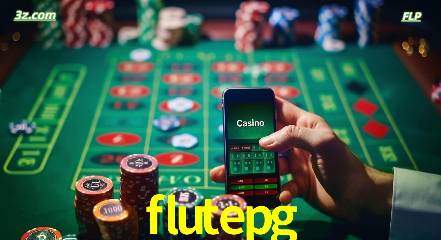 Cassino online móvel flutepg com apostas em roleta e fichas de pôquer